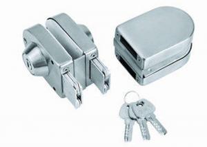 China Double Open Glass Door Lock With Keys Glass Door Fittings In Modern Style on sale