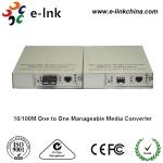 E-link 10 / 100M One to One Manageable Fast Ethernet Media Converter with