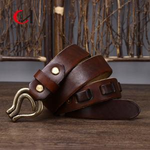 China Black Reddish Brown Earthy Leather Belt Men With Smooth Waistband Cowhide on sale