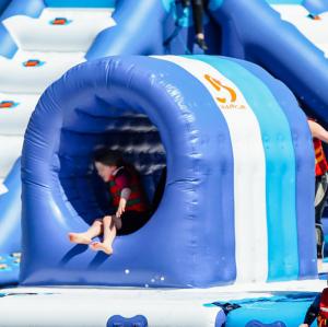 China Inflatable Water Sport Park Tunnel / Swimming Pool Water Games wholesale