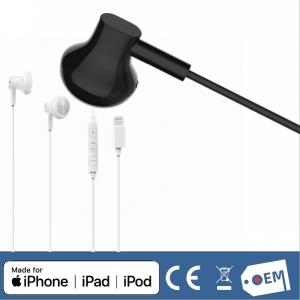 China Apple MFi Certified Mono Earphone With Lightning Connector on sale
