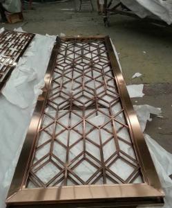 Customized Decorative Laser Cut Panels Stainless Steel Metal Room Dividers Design Hotel Gold Screen Dividers
