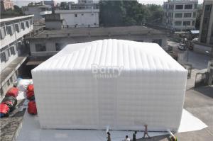 China Fire Proof White Square Inflatable Cube Tent For Disaster Relief wholesale