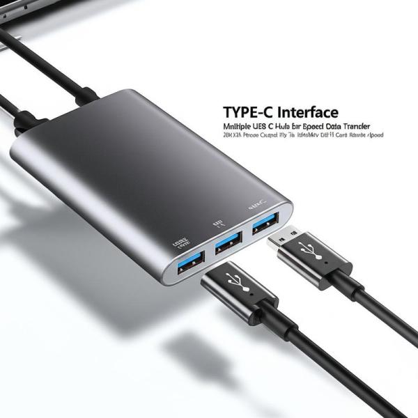Quality TYPE-C Interface Multiple USB C Hub for Speed Data Transfer 20V/5A Power Output Up To 104MB/s Sd/Tf Card Reader Speed for sale