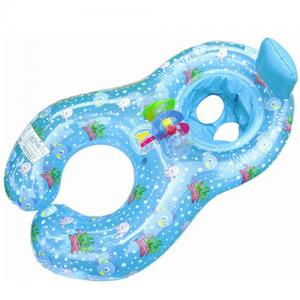 China Inflatable Baby Swimming Ring Pool Float Mother Child Double Person Swimming Circle Kids Seat Float Piscine Swimtrainer on sale