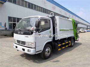 China 6CBM Rear Loader Garbage Compactor Truck 3308mm Wheel Base 102HP Horsepower wholesale