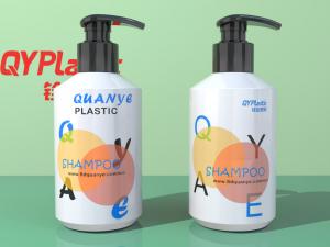 China 11.83oz White PET Plastic Bottles Frosted Silk Screen Print Body Cream Lotion Pump wholesale