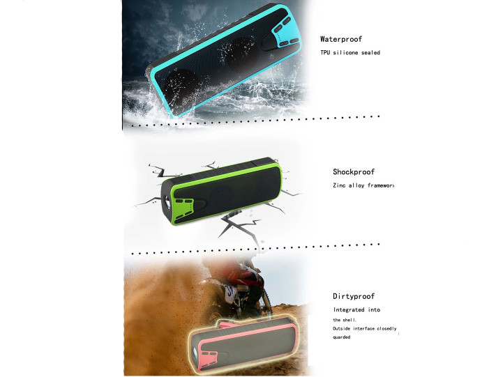 Power Bank 4000mAh Portable Powered Speaker ABS Material With LED Torch