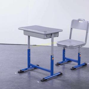 China Adjustable Iron Aluminum Student Desk And Chair Set Lead - Free Powder Coating Enviornmental on sale