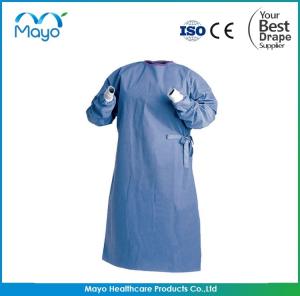 China Waterproof AAMI Level 3 Surgical Gown SMS Surgical Gown Sterile Apron on sale