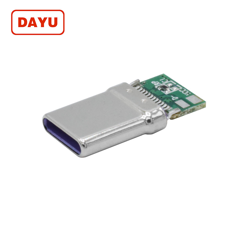 24 PIN Fast Charging USB A Male Connector Double Hooks With PCB Board