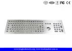 China Ruggedized Industrial Metal Stainless Steel Keyboard With Integrated Optical Trackball wholesale