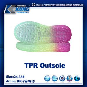 China Odorless Nontoxic TPR Outer Sole , Anti Abrasion Rubber TPR Outsole on sale