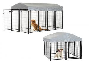 China Galvanized Double Dog Kennel Panels , Dog Run Panels Outdoor Large Size wholesale