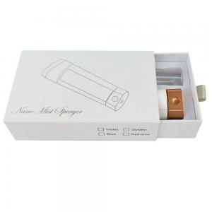 China Glossy Cardboard Perfume Case Box Sliding With Metallic Silver Printing wholesale