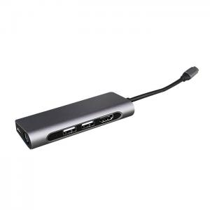 China FCC ROHS OEM Usb 3.0 Multiport Adapter Aluminum USB C HDMI Hub wholesale