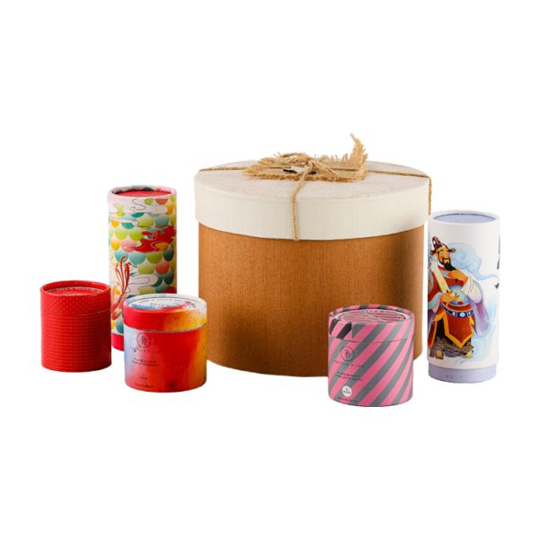 Empty Black Paper Tube Box for Perfume Bottles and Essential Oils Printing Handling