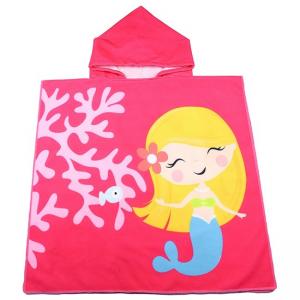 China Kids 60x120cm Sand Free Hooded Towel Poncho Organic For Baby wholesale
