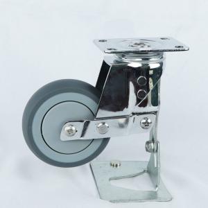 China 4 Inch TPR Spring Casters 220LBS Capacity Spring Loaded Caster Wheels For Pallets wholesale