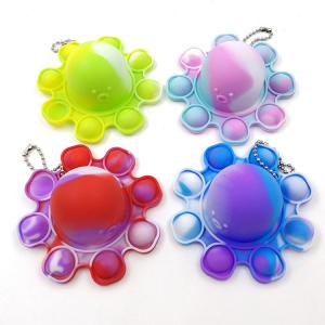 China Kids Silicone Octopus Toy Flip Tie Dye Squeeze Sensory To Relieve Emotional Stress on sale
