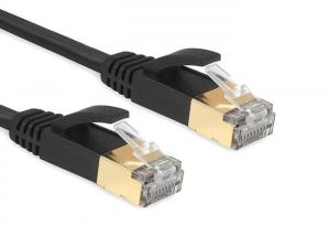 China RJ45 Shielded Cat 7 Network Cable , Black Color Cat 7 Ethernet Cable wholesale