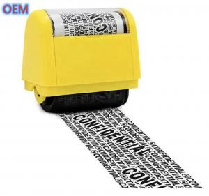 China Custom Office ID Guard Pre-Inked Roller Stamp OEM Design Identity Theft Protection Roller Stamp wholesale