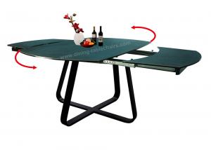 China 1.9 Meter Ceramic Top Dining Table , Horsebelly Extension Dining Room Table on sale