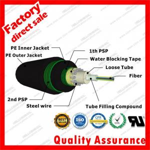 China Outdoor Underground Direct-buried fibre optic cable gyxts53 unitube armored optical cables with Black PE PSP sheath wholesale