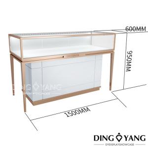 China Metal Glass Lockable Jewelry Store Display Case wholesale
