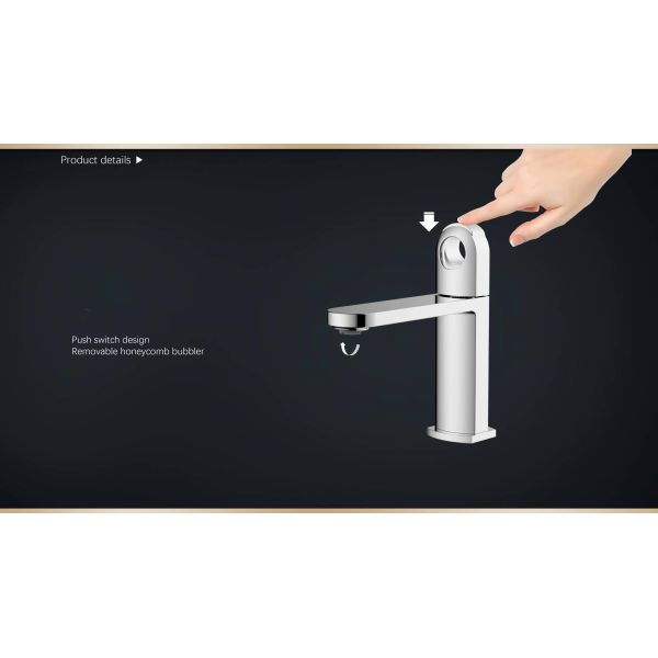 Push Activated Bathroom Basin Faucet With Innovative Design And Luxury