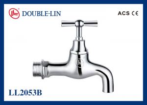 China Chrome Plated Slow Open Brass Handle Water Stop Tap on sale