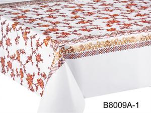 China Waterproof Polyester Table Cloths Cover 0.23mm Thick Embossed 1.37m For Weddings wholesale