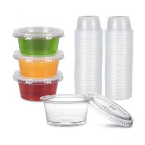 China PP Clear Disposable Sauce Cup 5.5 Oz Clear Plastic Cups With Lids wholesale