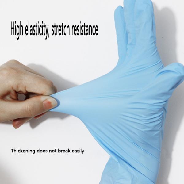 Anti Bacterial Disposable Nitrile Gloves Smooth Nitrile Butadiene Gloves