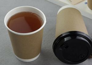 China Non - Toxic Double Layer Takeaway Paper Coffee Cups , Disposable Paper Cups on sale
