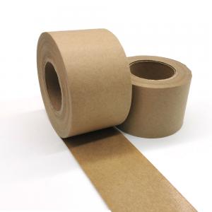 China Brown Water Activated Gummed Kraft Paper Tape 0.11mm - 0.19mm For Packaging wholesale