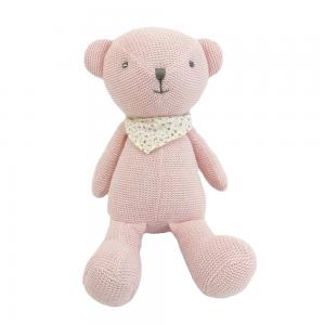 China Customized PP Cotton  Stuffed Animal Toys Plush Blue Little Bear Baby Gift wholesale