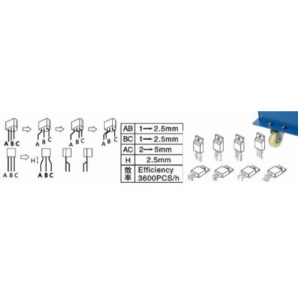 Transistor Lead Cutting Forming Machine For TO92 126 220 Hall Sensor