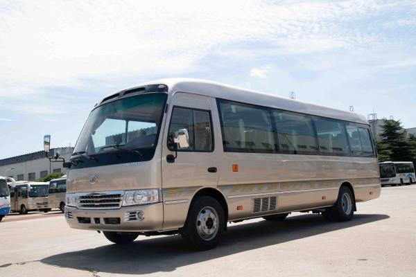 Quality 7.7 Meter 31 Passenger Luxury Tour Coaster Minibus Coach Low Gross Weight for sale