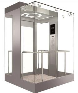China 36 Floors Panoramic Glass Elevator MRL Machine Room Less Traction wholesale