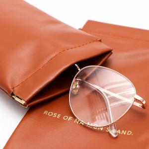 China Leather Eye Glasses Pouch / Sunglasses Case Bag Holder Soft Leather Glasses Bags Microfiber Glasses Pouch wholesale