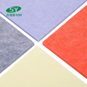 China PET Fire Retardant 100% Polyester Fiber Acoustic Board Colorful For Studio on sale