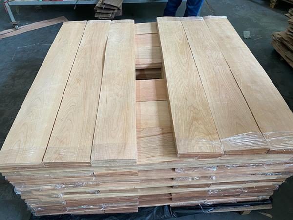 Quality 0.7mm Thick Black Cherry Wood Veneer Engineered Flooring Top Layer for sale