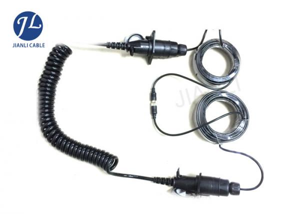 Quality Spiral Coiled Trailer Reversing Camera Extension Cable Kits For RV Camera Systems for sale