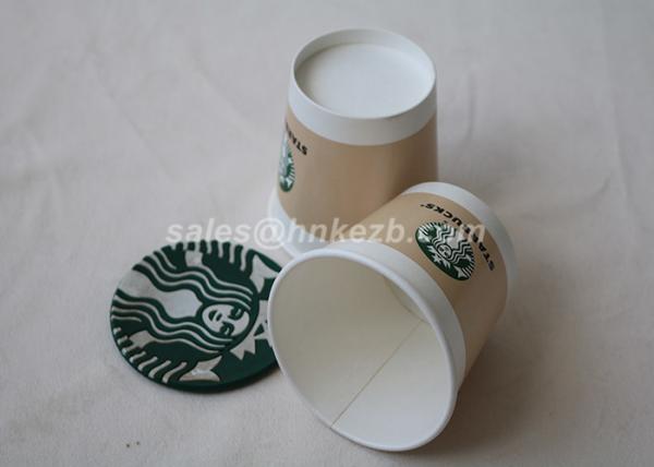 Quality Starbucks Logo Printed Cold Drink Paper Cups , Disposable Cold Cups With Lids for sale