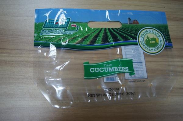 Food Grade Transparent Fresh Fruit Vegetable Plastic Storage Zipper Packaging Bag