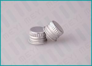 China 13mm Silver Aluminum Screw Caps , Customized Metal Screw Caps For Glass Bottles on sale