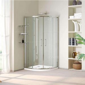 China Double Sliding Bathroom Shower Screens  Aluminium Alloy Frame Bath Shower Cabin wholesale