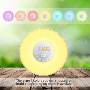 China Alarm Clock,Wake Up Light with 6 Nature Sounds, FM Radio, Touch Control and USB Charger on sale