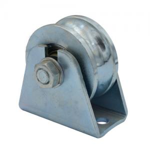 China Sliding gate roller GW614 U Groove，Galvanized, Iron, Double bearing, With open frame wholesale